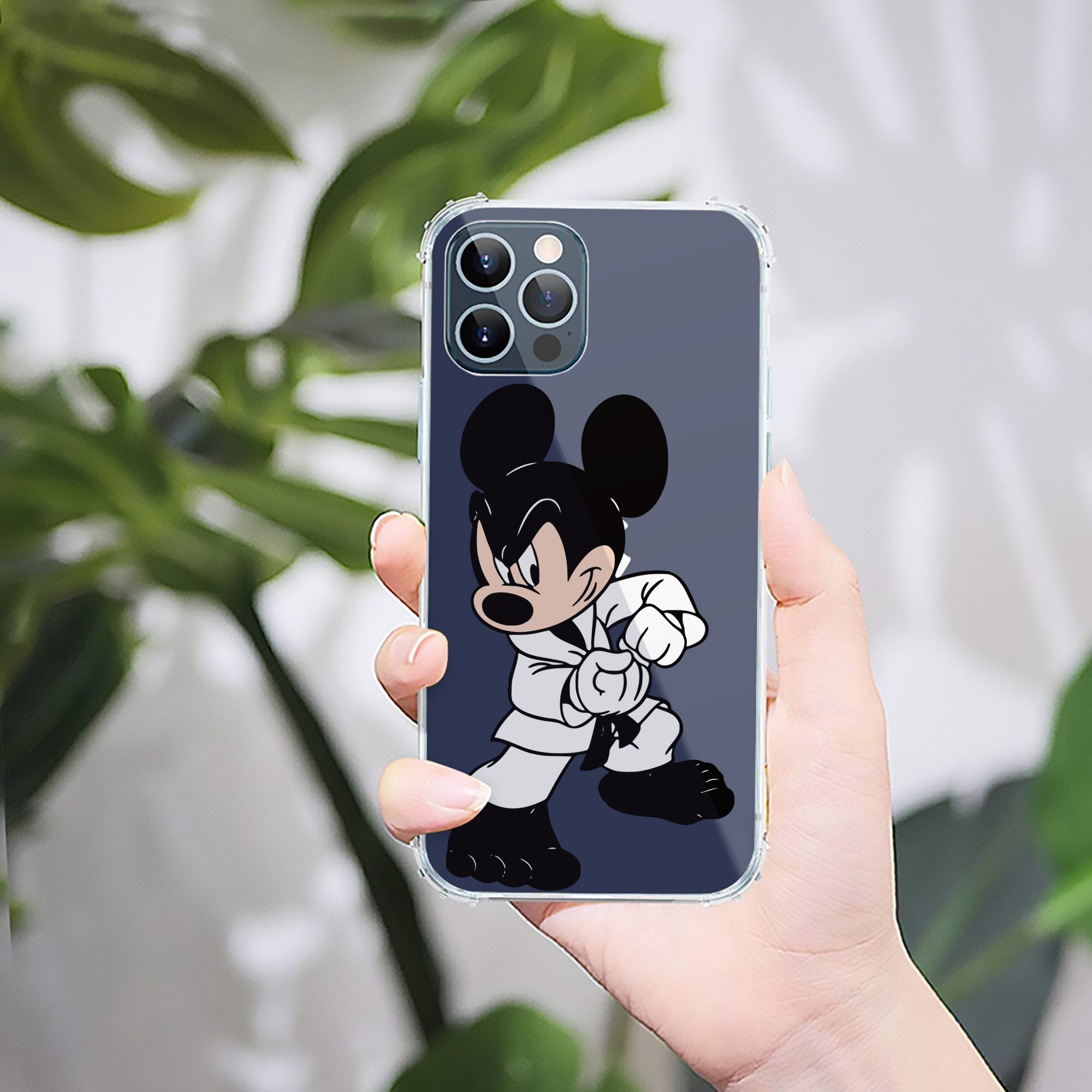 （画像用） ミッキーマウス Mickey Mouse 【iPhone 12シリーズ対応】透明スマホケース（クリアソフトケース）